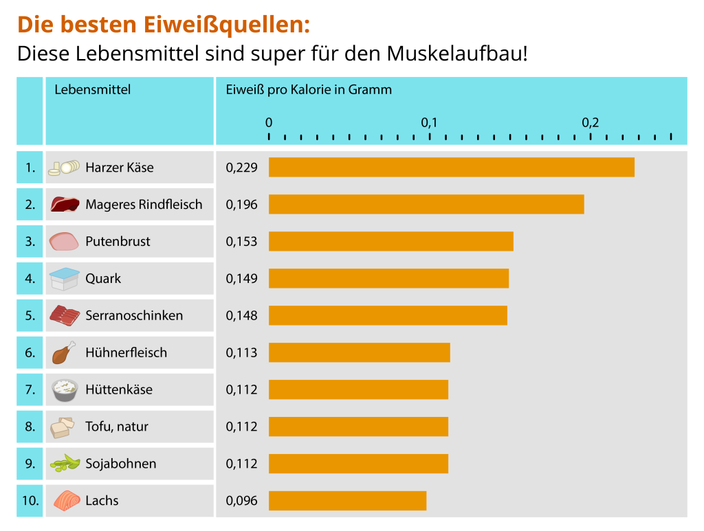 eiweissquellen top 10 balken Janes Magazin