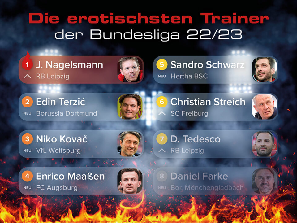 Da ist das Ding! Nagelsmann ist der erotischste Bundesligatrainer Da ist das Ding! Nagelsmann ist der erotischste Bundesligatrainer
