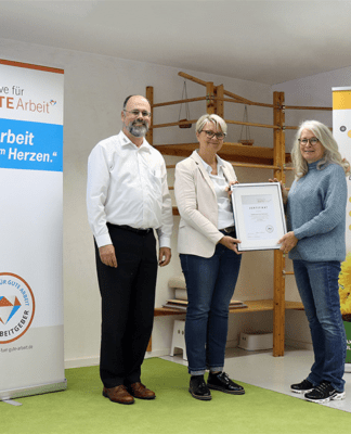 Pfullingen. Praxis für Ergotherapie Team Weckmann mit Top Arbeitgeber Zertifizierung