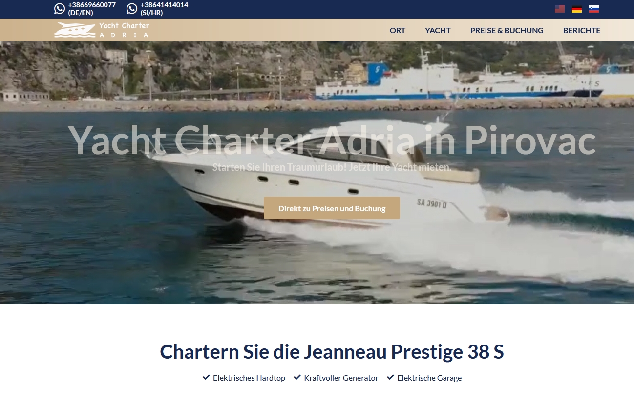 Yacht Charter Adria – Leinen los in Marina Pirovac. Yacht Charter Adria – Leinen los in Marina Pirovac.