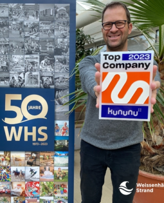 Ferien- und Freizeitpark Weissenhäuser Strand „Top Company 2023“ auf der Arbeitgeberbewertungsplattform kununu