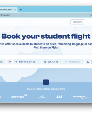 Neuigkeiten zum Jahresstart 2023: Flyla.com gewinnt weitere Airline Partner für exklusive Studi- und Jugendtarife und launcht neues Design