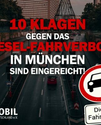 10 Klagen gegen das Münchner Diesel-Fahrverbot eingereicht