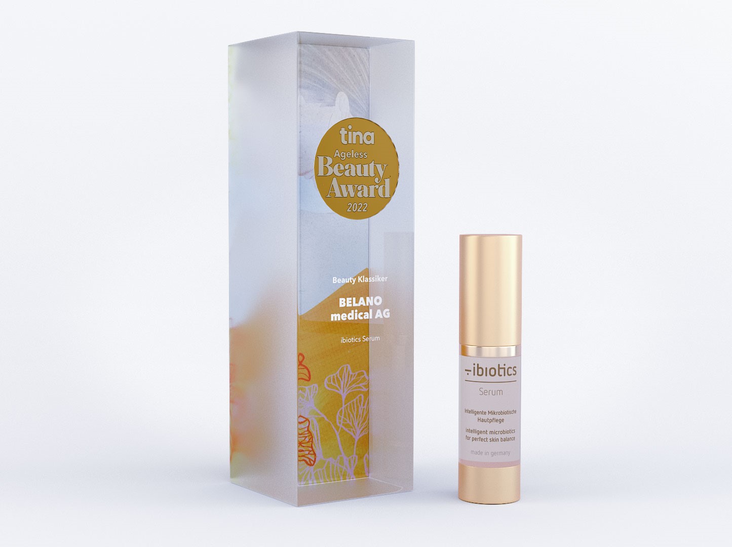 Beauty Award in Gold für Hautpflege ibiotics von BELANO medical Beauty Award in Gold für Hautpflege ibiotics von BELANO medical