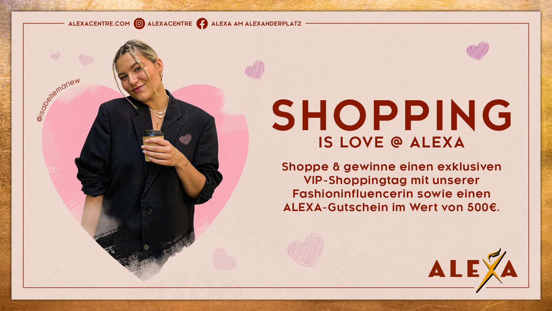 ALEXA feiert Valentinstag mit Shopping is Love ALEXA feiert Valentinstag mit Shopping is Love