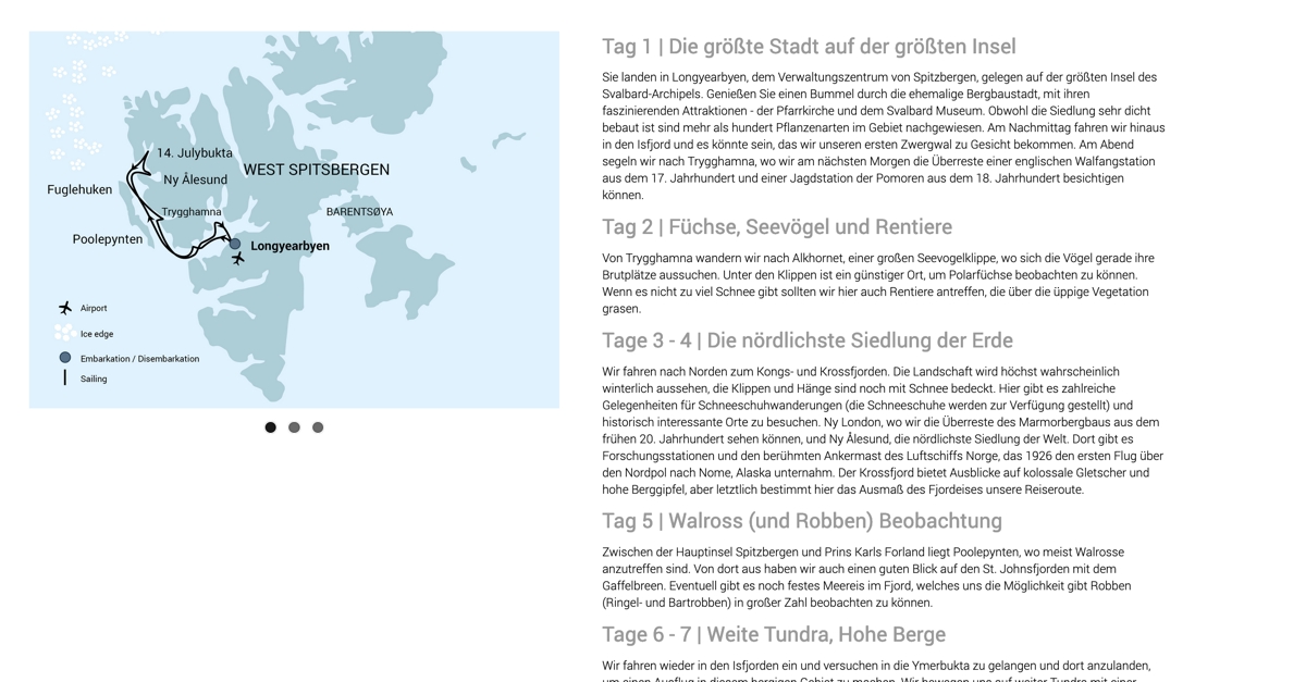 CRUISEHOST präsentiert spezielle Darstellung für Expeditionskreuzfahrten CRUISEHOST präsentiert spezielle Darstellung für Expeditionskreuzfahrten