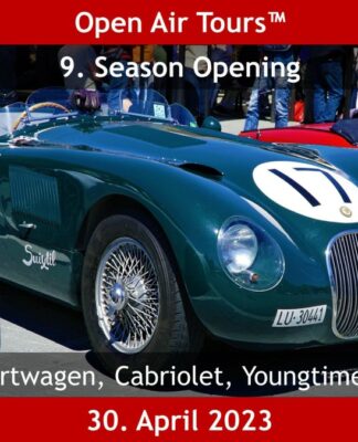 9. Open Air Tours™ Der Saison-Auftakt für Sportwagen, Cabriolet, Youngtimer und Oldtimer