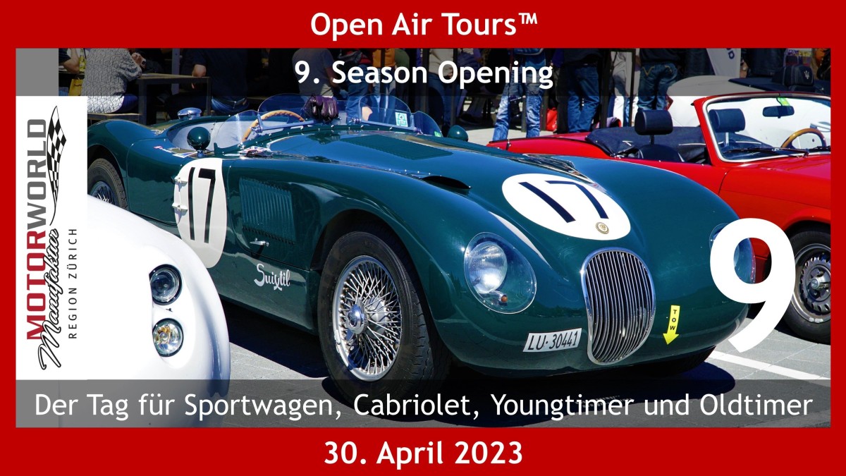 9. Open Air Tours™ Der Saison-Auftakt für Sportwagen, Cabriolet, Youngtimer und Oldtimer 9. Open Air Tours™ Der Saison-Auftakt für Sportwagen, Cabriolet, Youngtimer und Oldtimer