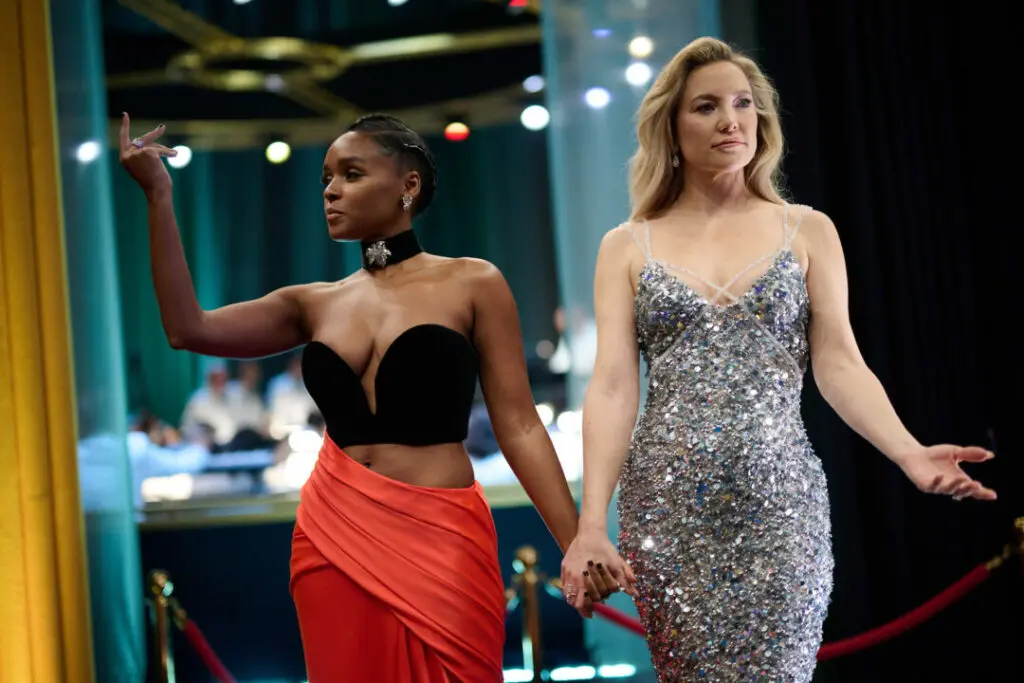 Janelle Monáe and Kate Hudson present the Oscar® for Sound during the live ABC telecast of the 95th Oscars® at the Dolby® Theatre at Ovation Hollywood on Sunday, March 12, 2023.