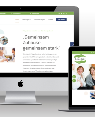 Website vom Pflegedienst LinaVita aus Mönchengladbach online