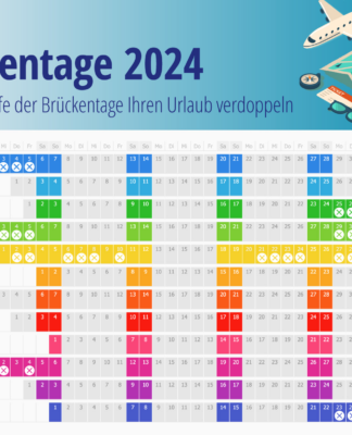 Brückentage 2024: So verdoppeln Sie Ihren Urlaub!
