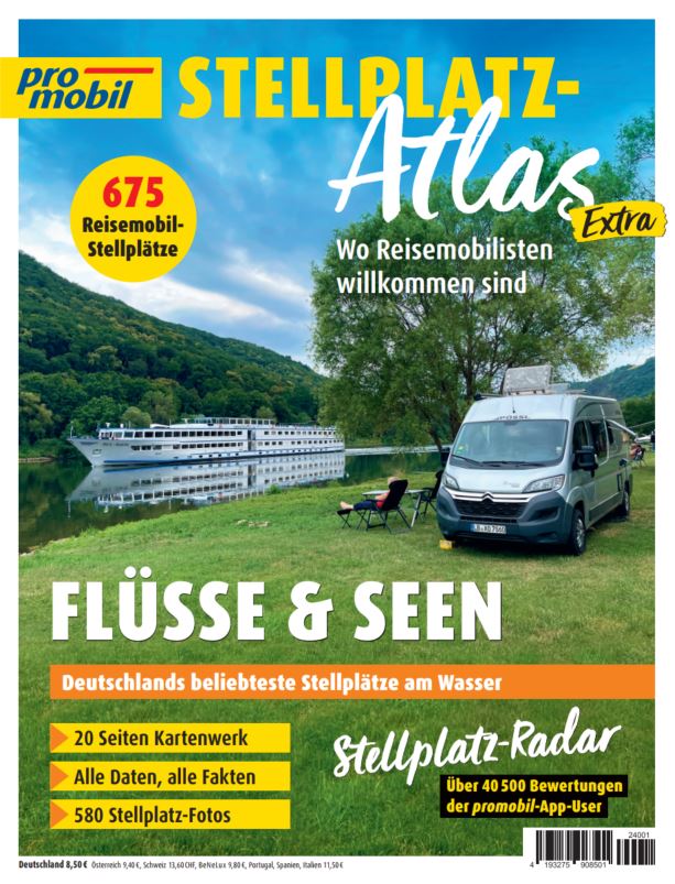 promobil Stellplatz-Atlas Extra: Flüsse & Seen Bildrechte: Motor Presse Stuttgart