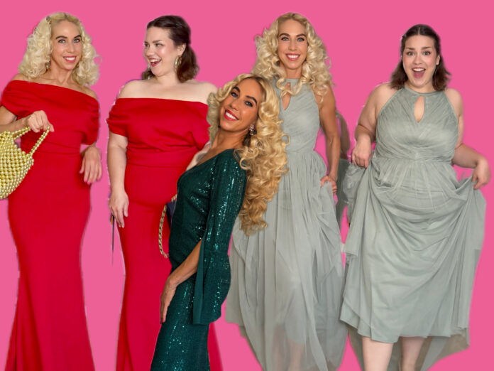 Abendkleider von Amazon im Test: Influencerinnen: Madeleine Blooming Curves und Jane Uhlig its.janeuhlig