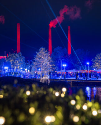 Winterbeleuchtung in der Autostadt erstmals als spektakuläre Licht- und Soundshow inszeniert