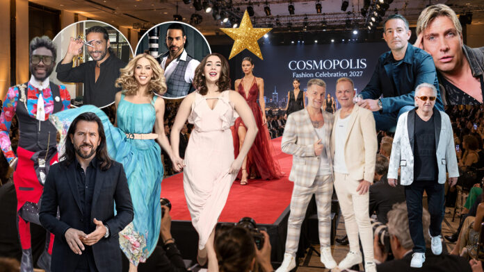 **Die Jury der COSMOPOLIS Fashion Celebration 2027:** Didi Veron, Micky Juković, Orhan Varli, Fabian Otto, Die Frankes, Bastian Becker, Frank Brodda, Norbert Engler, Fabian Otto sowie Veranstalterin und Kreativdirektorin Jane Uhlig. Gemeinsam bewerten sie bei den Castings vom **9. bis 11. Januar 2027 im Meliá Frankfurt City** die Ausstrahlung, Laufstegpräsenz und Performance der Models.